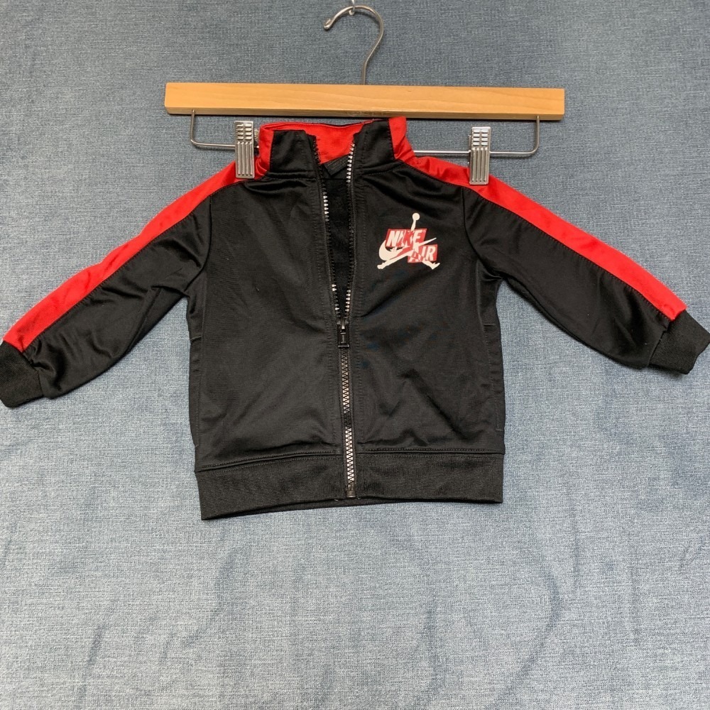 Nike Air Jordan Full Zip Track Jacket Toddler Boys 14M Red Black Long Sleeve
